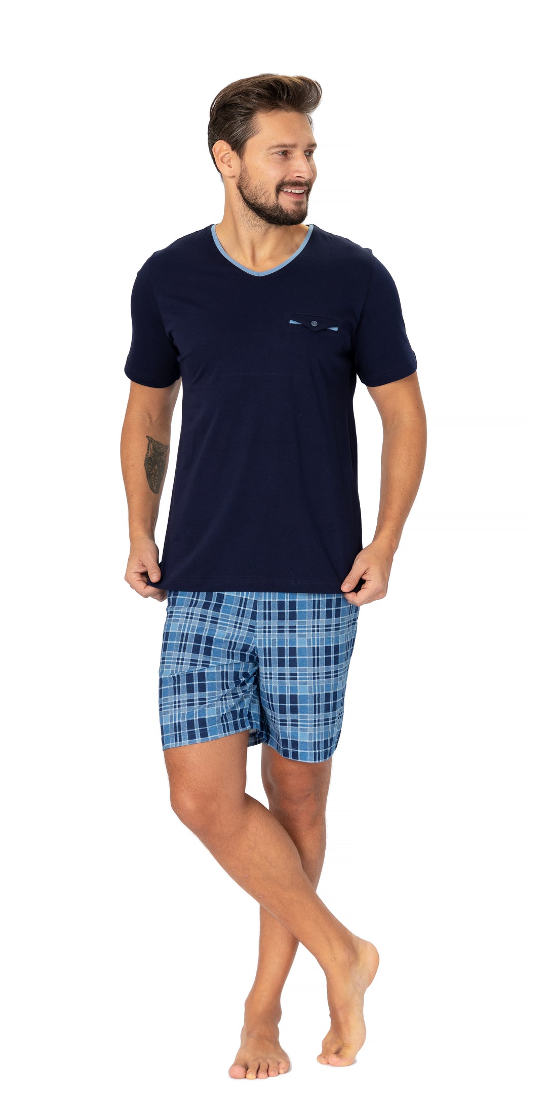 Pijama din bumbac Leon 710