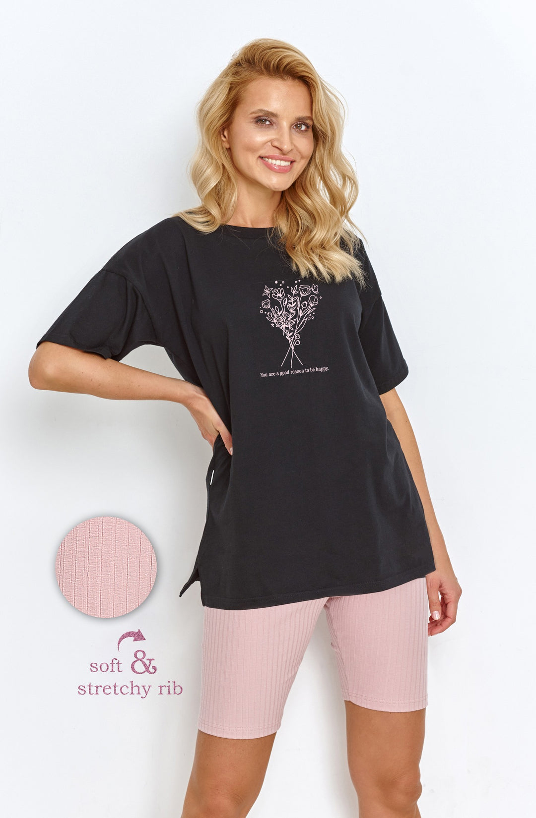 Pijama din bumbac June 2874 - Design confortabil și elegant