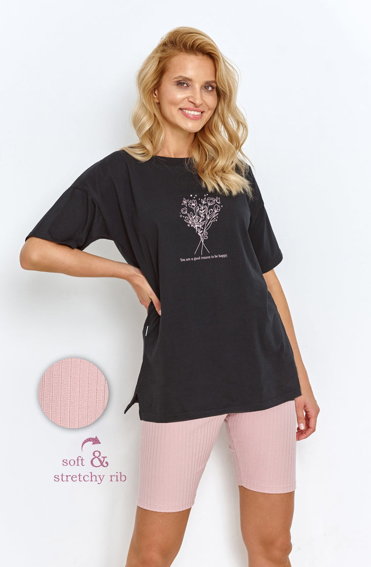 Pijama din bumbac June 2874 - Design confortabil și elegant