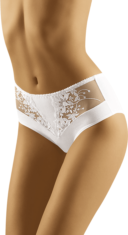 Chilot clasic Eco La cu insertie de tulle brodat