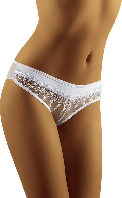 Chilot clasic DIDU din tulle brodat și microfibra