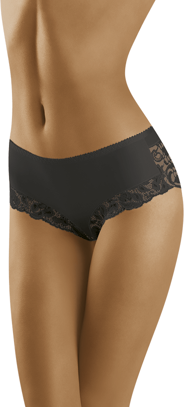 Chiloți clasici Wolbar Mimi din microfibră și dantelă