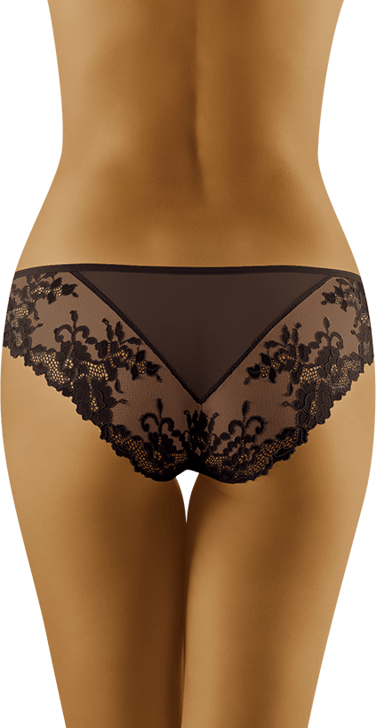 Chiloți clasici Wolbar Elen din tulle și dantelă florală