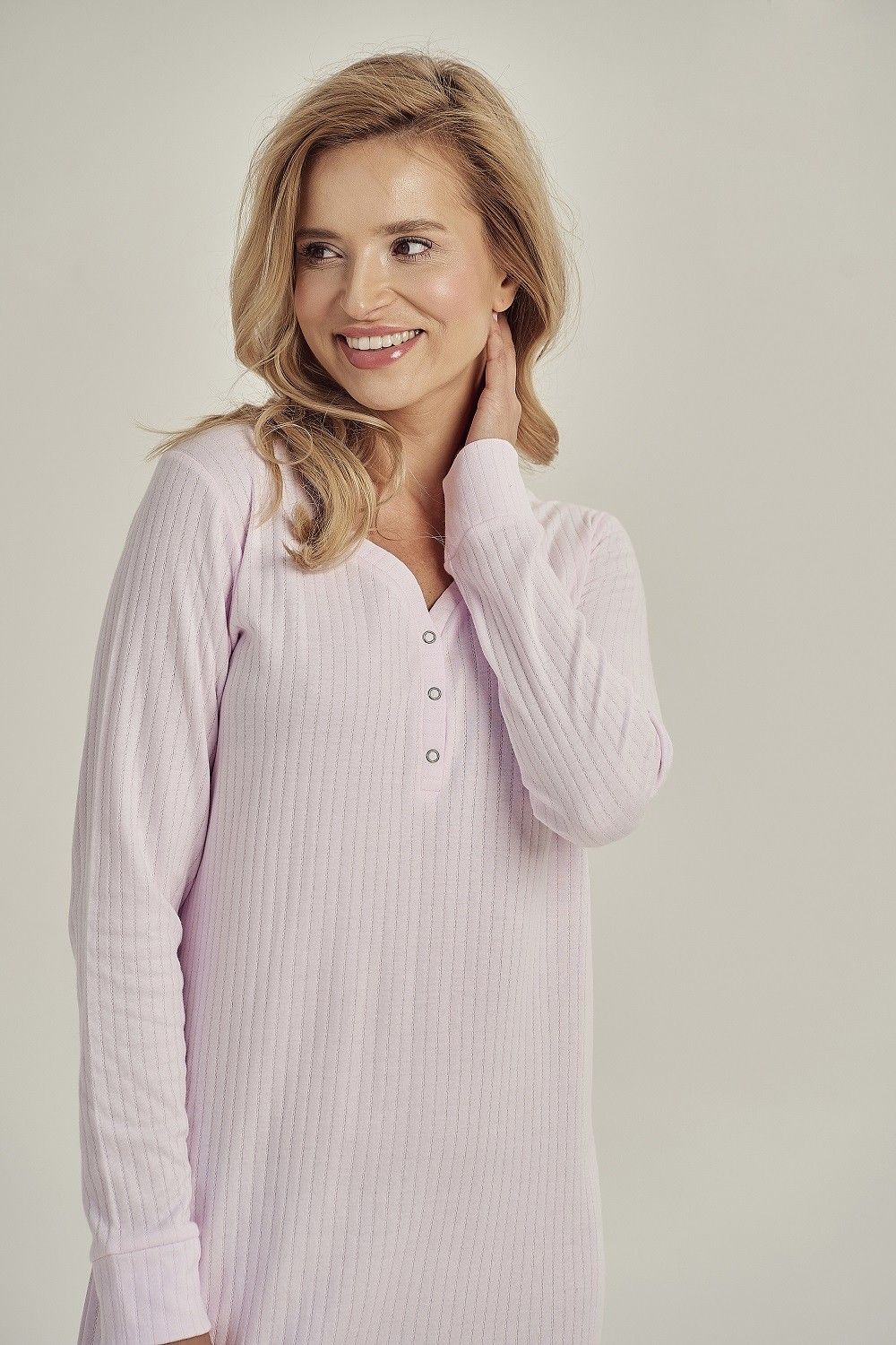 Cămașă de noapte roz Sisi 3002 din bumbac