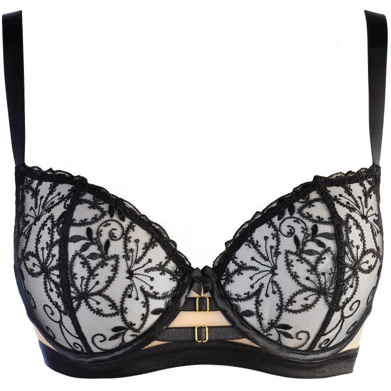 Sutien Axami V-10551 cu broderie și detalii aurii