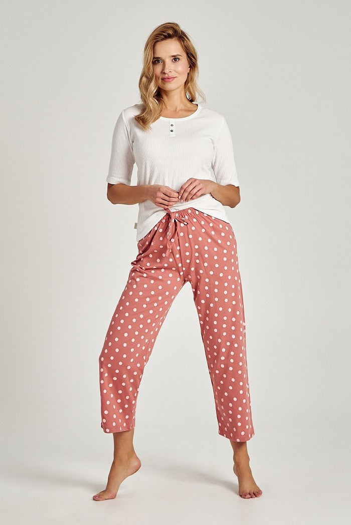 Pijama din bumbac Paris 3127 - Confortabilă și elegantă