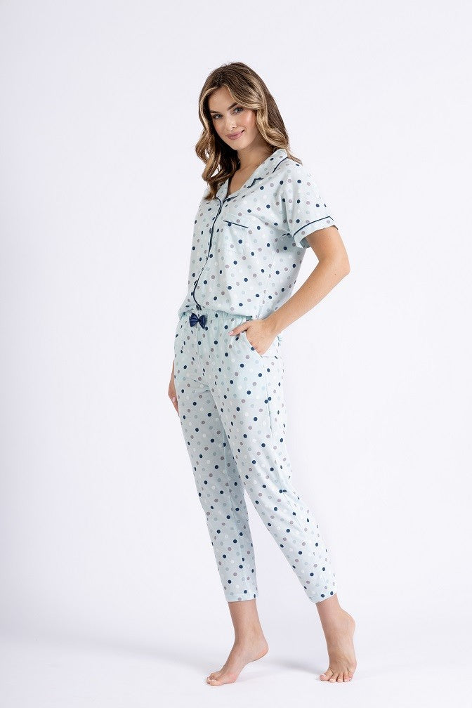 Pijama din bumbac Ozz 1415 în două piese