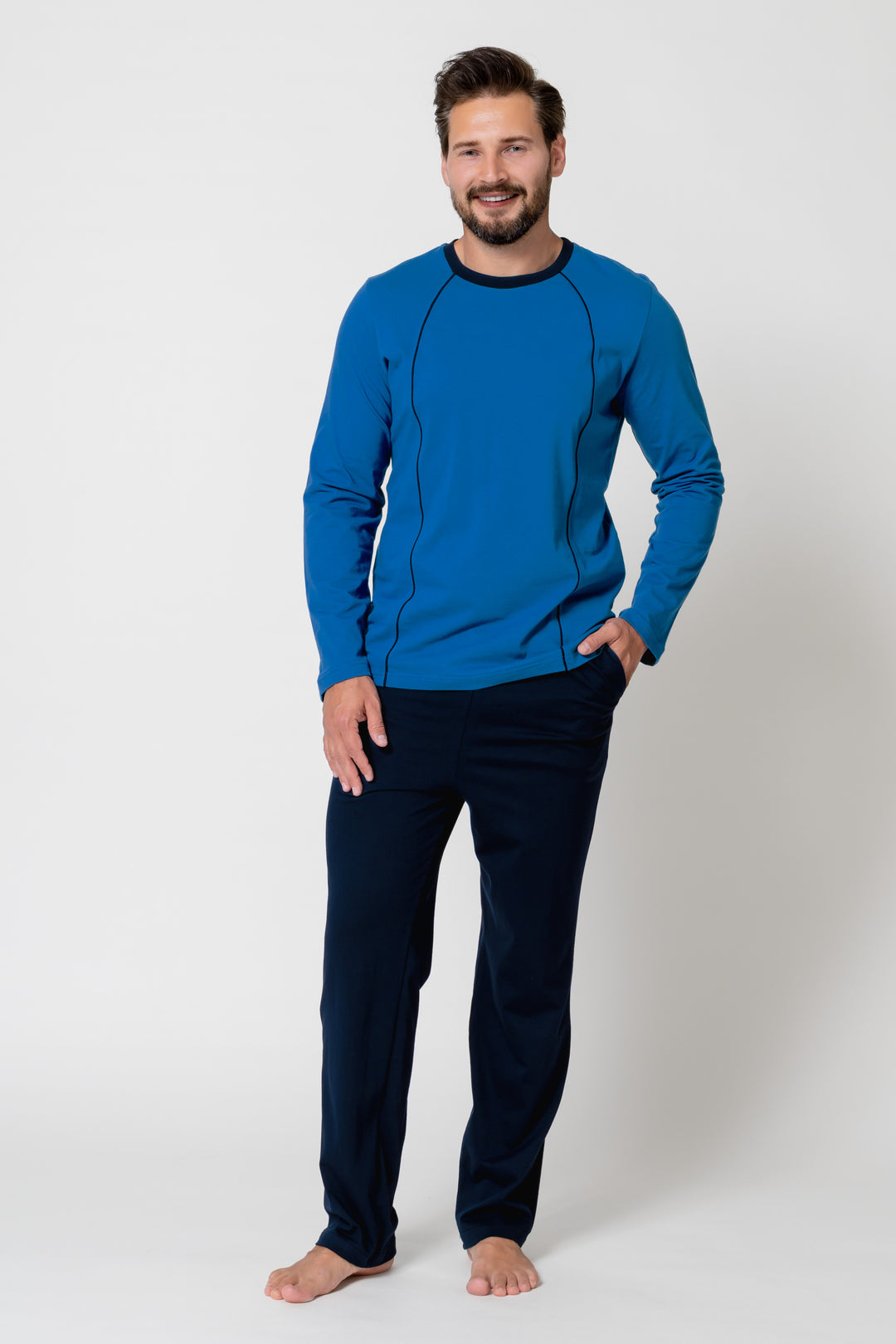 Pijama barbati Fabian 1826 albastra